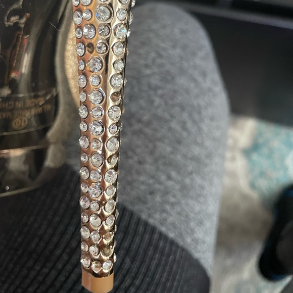 Gorgeous Gold Crystal Stiletto Heels - Picture 9 of 10